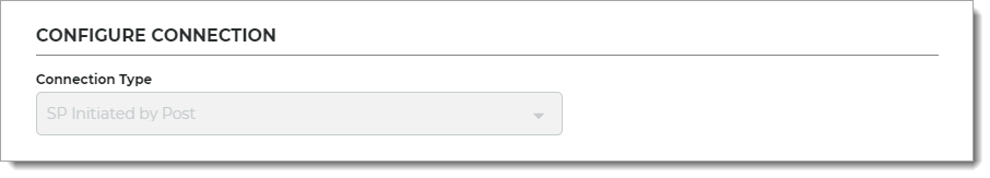 Default connection type for SP-initiated integrations in the Identity Platform