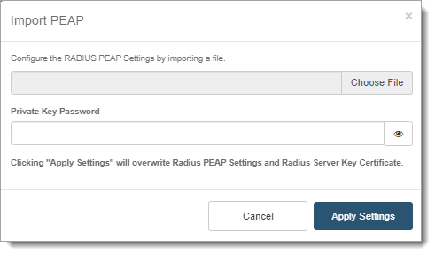 RADIUS import PEAP